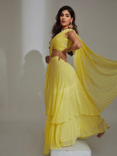 Dahlia Chikankari Lehenga Saree